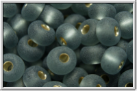 b�hm. Rocailles, 05/0, black diamond, trans., silver-ld., matte, 10g