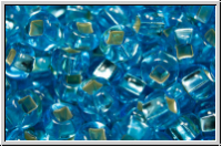 b�hm. Rocailles, 06/0, aquamarine, trans., silver-ld., 10g