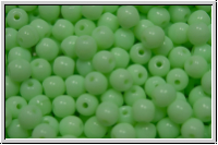 b�hm. Glasperle, rund, 4mm, mint, op., 50 Stk.