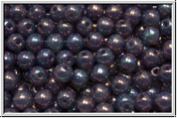 b�hm. Glasperle, rund, 4mm, white, opal, vega, iris., 50 Stk.