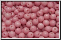 b�hm. Glasperle, rund, 4mm, rose, op., 50 Stk.