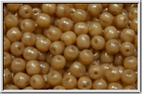 b�hm. Glasperle, rund, 4mm, caramel, opal, luster, 50 Stk.