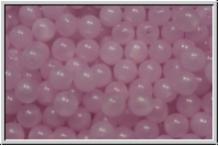 b�hm. Glasperle, rund, 4mm, pink, opal, 50 Stk.