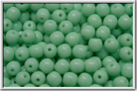 b�hm. Glasperle, rund, 4mm, green, mint, op., 50 Stk.