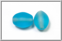 ind. Lampenperle, Olive, 13x10mm, aqua, trans., matt, 1 Stk.