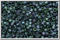 DB1052, MIYUKI Delica, 11/0, blueberry, met., matte, gold luster, 5g