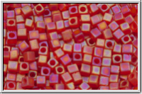 SBS-18-0140fr, MIYUKI Squares, 1,8mm, red, trans., matte, AB, 5g