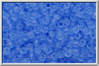 R-15-0013f, TOHO Rocailles, 15/0, sapphire, lt., trans., matte, 5g