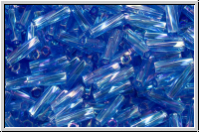 MTWB-2-0261, MIYUKI Twisted Bugles, Nr. 2 (6mm), sapphire, trans., AB, 10g