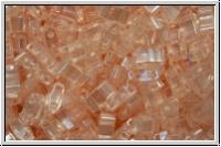 HTL-0365, MIYUKI Half Tila Beads, pink, shell, trans., luster, 5g