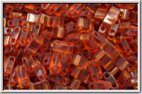 HTL-0134, MIYUKI Half Tila Beads, topaz, dk., trans., 5g