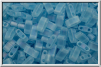HTL-0148fr, MIYUKI Half Tila Beads, aqua, trans., matte, AB, 5g