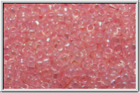 R-15-0171, TOHO Rocailles, 15/0, pink (dyed), ballerina, trans., AB, 5g