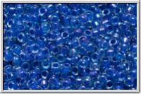 R-15-0189, TOHO Rocailles, 15/0, crystal, trans., caribean blue-ld., luster, 5g