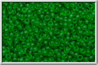 RR-15-0146f, MIYUKI Rocailles, 15/0, green, kelly, trans., matte, 5g