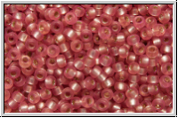 RR-15-1627, MIYUKI Rocailles, 15/0, rose, dk., trans., silver-ld., semi matte, 5g