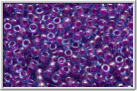 R-15-0252, TOHO Rocailles, 15/0, aqua, trans., purple-ld., 5g