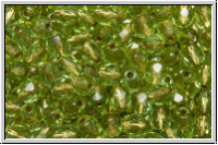 B�hm. Glasschliffperle, feuerpol., 4mm, olivine, lt., trans., brass-ld., 50 Stk.