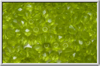 B�hm. Glasschliffperle, feuerpol., 4mm, lime, trans., 50 Stk.