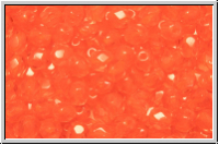 B�hm. Glasschliffperle, feuerpol., 4mm, orange dk., trans., 50 Stk.
