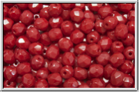 B�hm. Glasschliffperle, feuerpol., 4mm, red, dk., op., 50 Stk.
