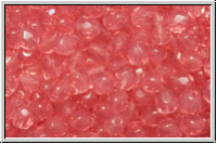 B�hm. Glasschliffperle, feuerpol., 4mm, rose, dk., opal, 50 Stk.