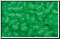 B�hm. Glasschliffperle, feuerpol., 4mm, mint, cool, trans., matte, 50 Stk.