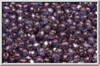 B�hm. Glasschliffperle, feuerpol., 3mm, crystal, trans., vega luster, 50 Stk.