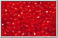 B�hm. Glasschliffperle, feuerpol., 3mm, siam, trans., 50 Stk.
