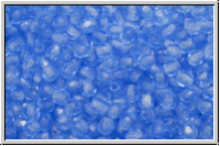 B�hm. Glasschliffperle, feuerpol., 3mm, sapphire, med., trans., 50 Stk.