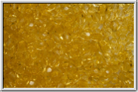 B�hm. Glasschliffperle, feuerpol., 3mm, gold, lt., trans., 50 Stk.