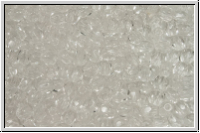 B�hm. Glasschliffperle, feuerpol., 3mm, crystal, trans., 50 Stk.