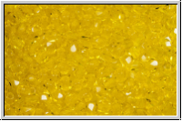 B�hm. Glasschliffperle, feuerpol., 3mm, yellow, trans., 50 Stk.