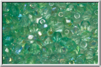 B�hm. Glasschliffperle, feuerpol., 4mm, turquoise, trans., AB, 50 Stk.