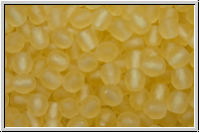 B�hm. Glasschliffperle, feuerpol., 4mm, gold, lt., trans., matte, 50 Stk.