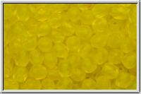 B�hm. Glasschliffperle, feuerpol., 4mm, lemon, trans., matte, 50 Stk.