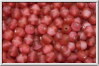 B�hm. Glasschliffperle, feuerpol., 4mm, fuchsia, trans./op., matte, 50 Stk.