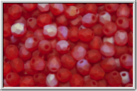 B�hm. Glasschliffperle, feuerpol., 4mm, siam, trans., matte, AB, 50 Stk.