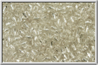 B�hm. Glasschliffperle, feuerpol., 3mm, crystal, trans., silver-ld., 50 Stk.
