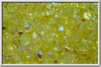 B�hm. Glasschliffperle, feuerpol., 4mm, jonquil, trans., AB, 50 Stk.