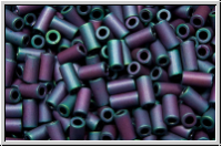 TBU-1-0705, TOHO Bugle 1", 3mm, blue, met., iris., matte, 10g