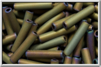 TBU-3-0614, TOHO Bugle 3", 9mm, brown, met., matte, iris., 10g