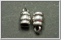 Endkappen "Fass", 10x6mm, antiksilberfb., Tibetsilber, 2 Stk.