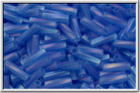 MTWB-2-0261fr, MIYUKI Twisted Bugles, Nr. 2 (6mm), sapphire, trans., matte, AB, 10g