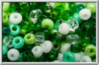 b�hm. Rocailles, 09/0, Mix "green/white", 10g