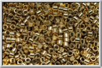 DB0034, MIYUKI Delica, 11/0, gold, lt., met., 24kt plated, 1g (Kleinere Menge!)