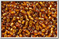DB0144, MIYUKI Delica, 11/0, amber, trans., silver-ld., 5g