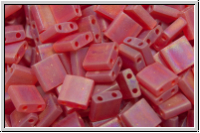 TL-0140fr, MIYUKI Tila Beads, red, trans., matte, AB, 60 Stk.