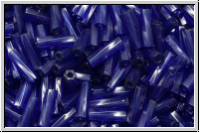 MTWB-2-1711, MIYUKI Twisted Bugles, Nr. 2 (6mm), cobalt, dk. (dyed), trans., 10g