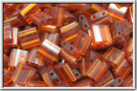TL-0134, MIYUKI Tila Beads, topaz, dk., trans., 60 Stk.